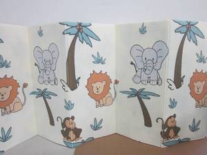 lot 112 image: Extra-Large Baby Play Mat, Waterproof Foam, Non-Toxic & Foldable, for Tummy Time, Crawling & Toddler Play, Indoor & Outdoor Use, 79x71, Safari Design - USED