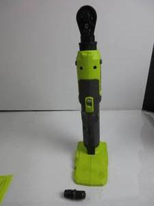 lot 65 image: RYOBI 18V Cordless Ratchet Multi-Size 38 in. and 14 in. 1 BIT, TOOL ONLY, TESTED, WORKS, USED