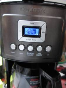 lot 70 image: Cuisinart Coffee Maker, Perfecttemp 14-Cup Glass Carafe, Programmable Fully Automatic for Brew Strength Control & 1-4 Cup Setting, Black, Stainless Steel, DCC-3200BKSP1 DAMAGEDOPEN BOX, TURNS ON, LIKE NEW
