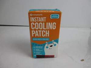 lot 87 image: ICEWRAPS Fever Patch for Kids - Cooling Patches for Adults Or Kids - Migraine Gel Sheets - Headache Patches Pack of 14 MISSING 1, OPEN BOX, NEW