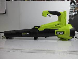 lot 89 image: RYOBI ONE HP 18V Brushless Cordless Leaf Blower MODEL NUMBER P21012VNM, TESTED, WORKS USED