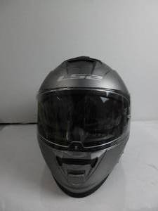 lot 100 image: LS2 Helmets Assault Full Face Motorcycle Helmet WSunShield (Brushed Alloy - 3X-Large) USED