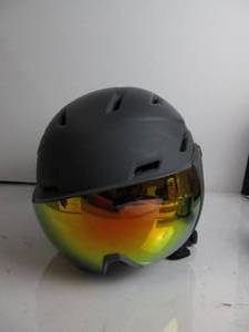 lot 111 image: SMITH Unisex Survey MIPS Snow Sport Helmet - Matte Slate (ChromaPop Everyday Red Mirror)  Medium USED