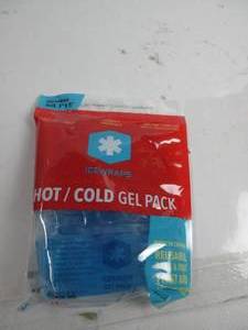 lot 126 image: ICEWRAPS Hot & Cold Ice Packs - 3 x 5 in. Soft Gel Ice Packs  Reusable for Injuries Headaches, Joints, Fevers, & More  Made of Pro-Grade, Puncture-Proof Material QTY 10, PACKAGING IS CUT INSIDE LIKE NEW