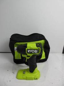 lot 153 image: RYOBI 18V ONE HP Compact Brushless 14 Impact Driver TESTED, WORKS, HANDLE IS DAMAGED, TOOL ONLY, USED