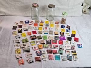 lot 261 image: Vintage Matchbook Collection in  Jars