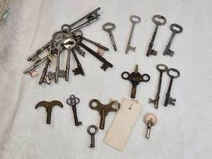 lot 267 image: Skeleton Keys and Wind Up Keys (Probably Clock Keys)