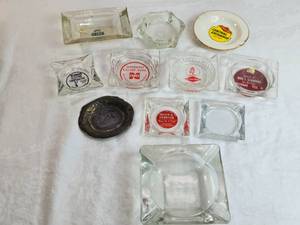 lot 307 image: Advertising Ashtrays including Farmers Union Central Exchange Co-op, Windom Co-Op Assn., Grain Belt, Redwood Electric Cooperative,