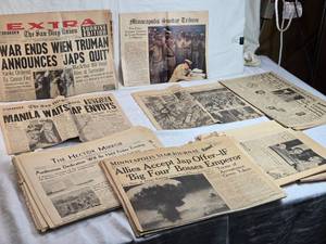 lot 363 image: Lot of Historical Newspapers from 1918 to 1945 covering the World Wars and More