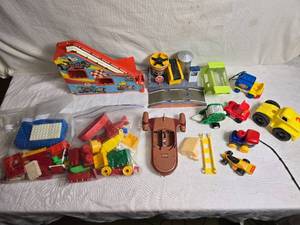 lot 42 image: Vintage Fisher Price and Miscellaneous Toy Vehicles and Parts Collection