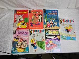 lot 84 image: Vintage Comic Books Including Hanna-Barbera Titles Tom & Jerry, Scooby Doo, Little Monsters, Flintstones, Richie Rich