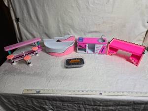 lot 134 image: Dollhouse Furniture Set with Kitchen, Bathtub, and Decor