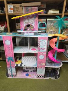 lot 138 image: Huge LOL Dollhouse with Poolside Slide and Detailed Interior