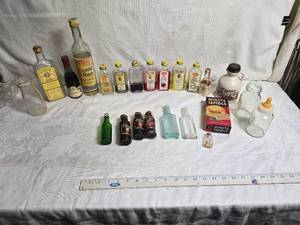 lot 176 image: Lot of Vintage Bottles with Watkins and Wine Features