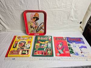 lot 215 image: Coca-Cola  Antique Tray and Books Collection