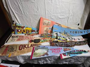 lot 240 image: Vintage Travel Souvenir Pennants