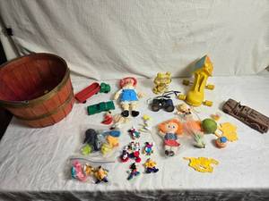 lot 501 image: Assorted Vintage Toys Collection with Raggedy Ann Doll and More