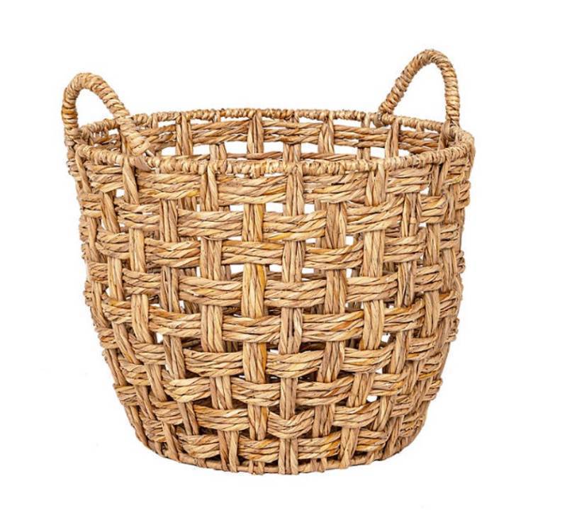 lot 164 image: NEW Details by Becki Owens Natural Grass Storage Basket - 17.5 inch by 16.5 Inch