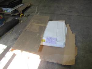 lot 110 image: 30 x 70 12 oz. WhiteWhite Medium Duty Vinyl Tarp  NEWDIRTY Overstock Tarp  12 mil Medium Duty - A Grade
