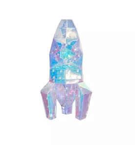 lot 192 image: Olivia & Finn LED Kids Prismatic Lamp Iridescent Glow - Rocket