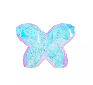 lot 193 image: Olivia & Finn LED Kids Prismatic Lamp Iridescent Glow - Butterfly
