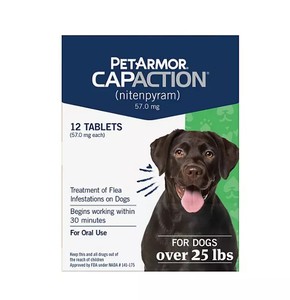 lot 371 image: NEW PetArmor CapAction Flea Tabs for Dogs, 12 ct. - Dogs over 25 lbs.