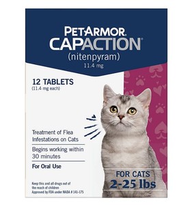 lot 372 image: NEW PetArmor CapAction Oral Flea Treatment for Cats, 2-25 lbs., 12 tabs