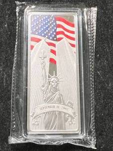 2 TROY OZ .999 FINE SILVER 9/11 BAR