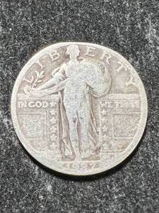 lot 15 image: 1927 US STANDING LIBERTY QUARTER