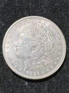 lot 50 image: 1921-S US MORGAN SILVER DOLLAR