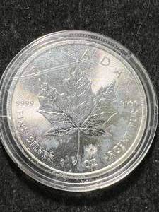 lot 73 image: 2016 CANADIAN MAPLE LEAF 1 TROY OZ .9999 FINE SILVER IN AIRTITE