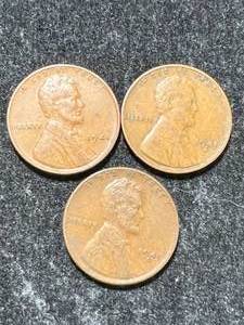 lot 79 image: 3 US WHEAT CENTS 1941P-D-S