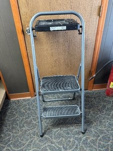 lot 10 image: 2-Step Folding Step Stool With Tray