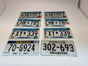 lot 14 image: Lot of (8) License Plates