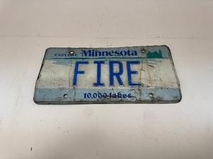 'Fire' License Plate