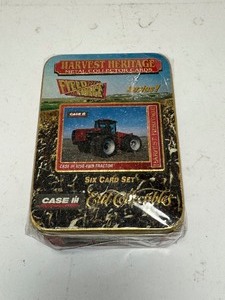 lot 36 image: 1996 ERTL Harvest Heritage Case IH Metal Collector Cards Factory Sealed