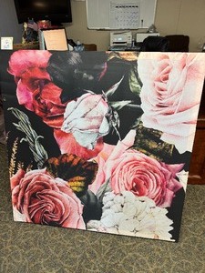 lot 41 image: 48 by 48 Large Floral Art