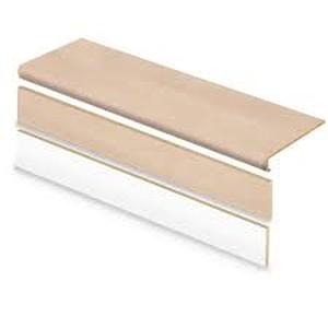 8 Boxes of Cap A Tread Vesinet/Ella By Ok/Bldr Pss Hck/Lxrs Pn 47in.Lx12.15in.Wx2.28in.T Laminate Stair Tread and Reversible Riser Kit   Customer Returns See Pictures