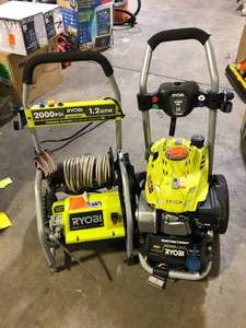 lot 37 image: Lot of Assorted Ryobi Pressure Washer For Parts Various Models and Conditions Customer Returns See Pictures