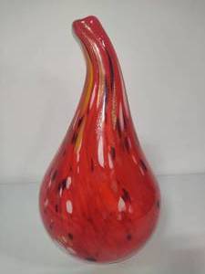 Murano Inspired Tall Glass Art Vase