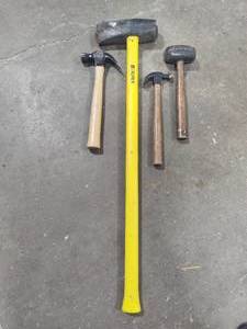 lot 102 image: Sledgehammer & Misc Small Hammers