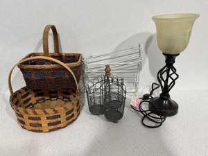 lot 33 image: Decorative Lamp and Other Household Items