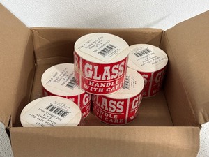 lot 10 image: Glass Handle With Care Stickers
