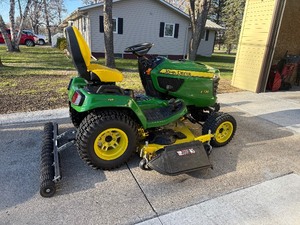 2022 John Deere X738 4x4 Tractor with 60" Mower Deck & Lawns Striping System - Only 12 Hours of Use