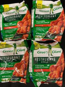 F - Set of 4 Green Giant Restaurant Style Buffalo Popcorn Cauliflower