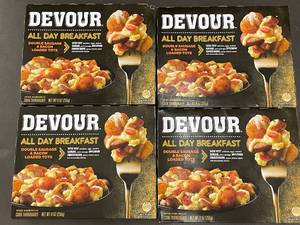 lot 46 image: J - Set of 4 Devour All Day Breakfast Loaded Tots - 9 oz Each