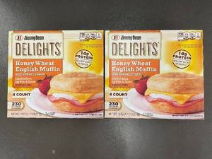 lot 165 image: I - Jimmy Dean Delights Honey Wheat English Muffin Sandwiches - 8 Count