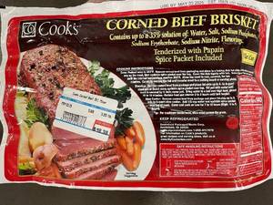 lot 170 image: J - Packaged Cooks Corned Beef Brisket with Spice Packet