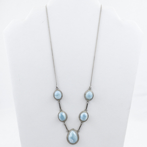 lot 274 image: Larimar Sterling Silver Necklace.
