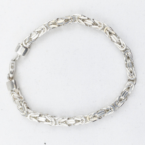 MILOR Byzantine Sterling Silver Chain Bracelet.